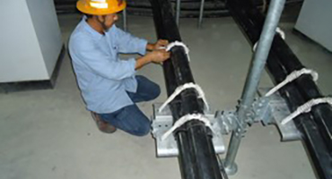 Installation of power cables at Zhongqing P/S